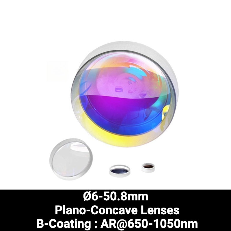 Ø6-50.8mm N-BK7 Plano-Concave Lenses (B-Coating : AR@650-1050nm)