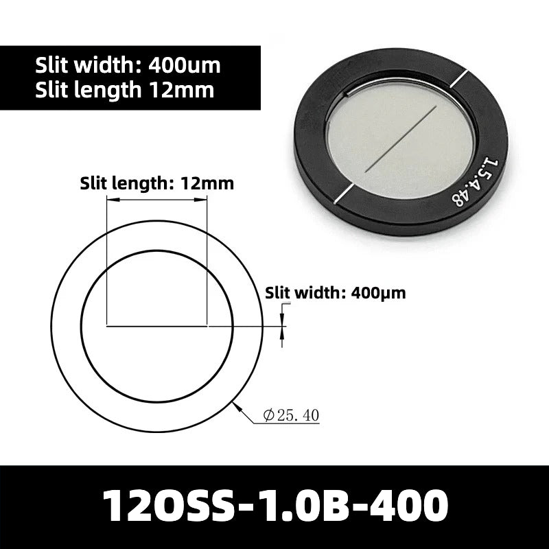 20-200um Optical Slits (Slit Length = 12mm)