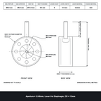 Aperture = Ø0.8-6mm, Lever Iris Diaphragm, Outer Diameter = Ø13mm