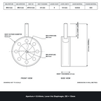 Aperture = Ø0.8-8mm, Lever Iris Diaphragm, Outer Diameter = Ø15mm
