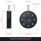 Aperture = Ø0.8-9.5mm, Lever Iris Diaphragm, Outer Diameter = Ø16.4mm