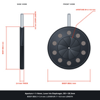 Aperture = Ø1-14mm, Lever Iris Diaphragm, Outer Diameter = Ø26.3mm