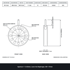 Aperture = Ø1.5-23mm, Lever Iris Diaphragm, Outer Diameter = Ø37mm
