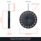 Aperture = Ø2.5-42mm, Lever Iris Diaphragm, Outer Diameter = Ø58mm