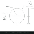 ⌀500µm Optical Pinhole, dia8mm Stainless Steel Plate